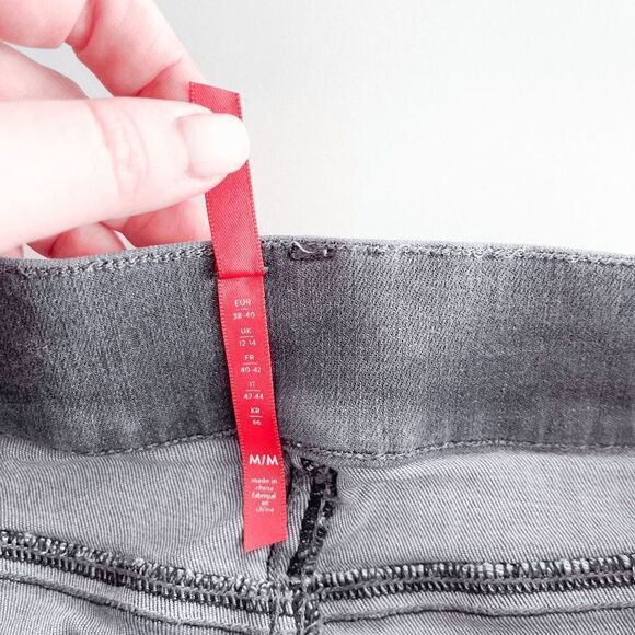 Spanx Womens High Rise Distressed Raw Hem Pull-On Skinny Ankle Jegging Gray SZ M - Picture 5 of 10